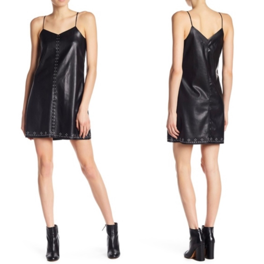 BLANKNYC Denim - Studded Vegan Leather Slip Dress Size L